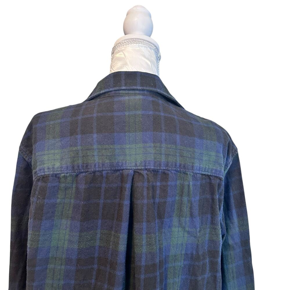 The North Face Button Down Shirt Large Blue Green Plaid Outdoor Hiking Casual - Picture 7 of 16